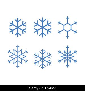 Snowflake Cold Illustration Icon Set Cold Winter Snow Flakes Stock Vector