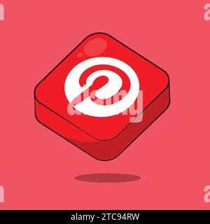 Pinterest Social Media App Website Icons Vector Website Cube Icon Stock Vector