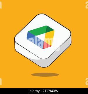 Google Drive Social Media App Website Icons Vector Website Cube Icon Stock Vector
