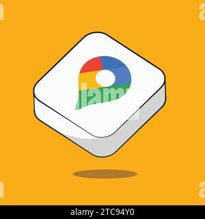 Google Maps Social Media App Website Icons Vector Website Cube Icon Stock Vector