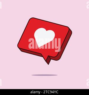 Like Heart Button Illustration Vector Instagram like icon Stock Vector