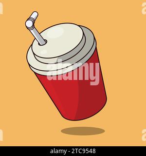 Cola Soda Cup Illustration Vector Illustration Icon Stock Vector