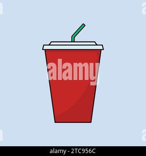 Cola Soda Cup Illustration Vector Illustration Icon Stock Vector
