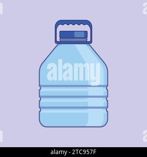 Plastic bottle of water illustration icon Vector Water Bottle Gallon Stock Vector