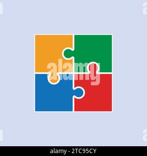 Puzzle Illustration Vector Icon Solution Puzzle Icon Stock Vector