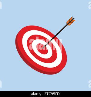 Target Aim Archery Vector Icon Illustration Life Goal Stock Vector