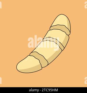 Fresh Banana Slices Pieces Vector Illustration Icon healthy Stock Vector