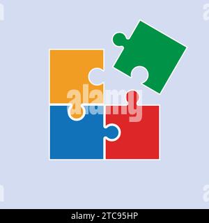Puzzle Illustration Jigsaw puzzle Vector Icon Solution Puzzle Icon Stock Vector