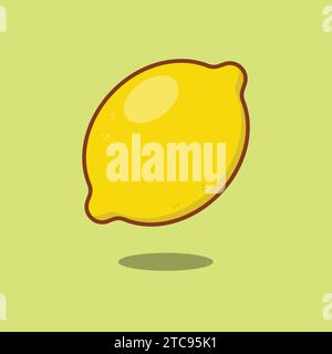 Fresh Lemon Illustration Vector Icon Stock Vector