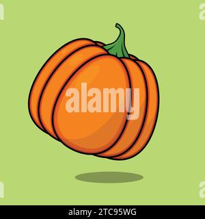Pumpkin vegetable Vector Icon Illustration pumpkin vector Stock Vector
