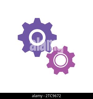 Gear Vector Icon Illustration Mind Thinking Machine Illustration solution problem Stock Vector
