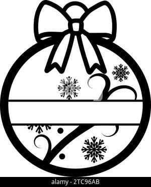 Christmas Ornaments Monogram, Christmas Ornament, Ornament Designs, Personalized Christmas Ornament Stock Vector