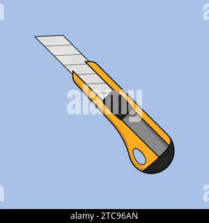 Cutter Knife Tool Illustration Vector Icon Stock Vector