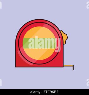 Inch ft Measuring Tape Vector Icon Illustration Height length Measure vector Stock Vector