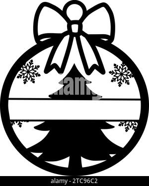 Christmas Ornaments Monogram, Christmas Ornament, Ornament Designs, Personalized Christmas Ornament Stock Vector