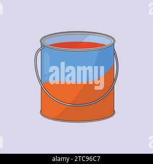 Paint Bucket Illustration Vector Icon House Paint Bucket Stock Vector