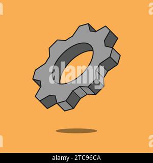 Metal Gear Icon Vector Illustration setting icon Stock Vector