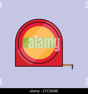 Inch ft Measuring Tape Vector Icon Illustration Height length Measure vector Stock Vector