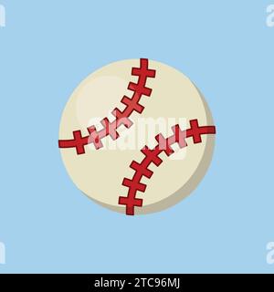 Flat Baseball Sports Illustration Vector Icon Stock Vector