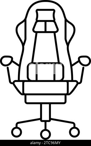 chair gaming pc line icon vector illustration Stock Vector Image & Art ...