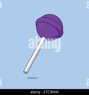 Sweet Lollipop Illustration Vector Icon fun tasty lollipop Stock Vector