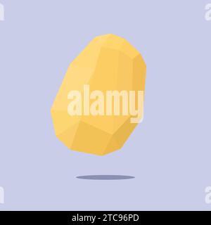 Fresh Peeled Potato Vegetable Illustration Vector Icon Stock Vector