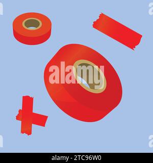 Tape Illustration Icon Vector PVC Tape Icon Stock Vector