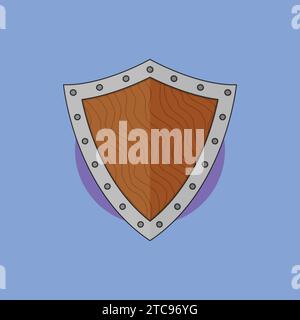 Flat shield vector Illustration Icon War Stock Vector