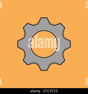 Metal Gear Icon Vector Illustration setting icon Stock Vector