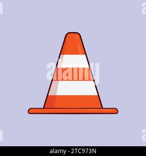 Construction Barrier Vector Illustration orange barrier blockage Stock Vector