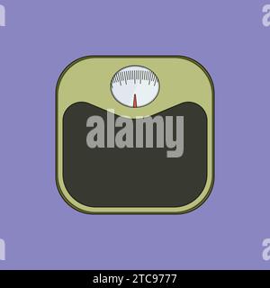 Weight Measuring Machine Illustration Vector Icon Stock Vector