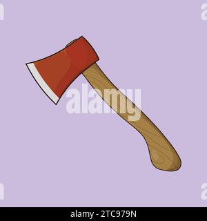 Axe Tool Illustration Icon Vector Sharp Axe Wood Icon Stock Vector