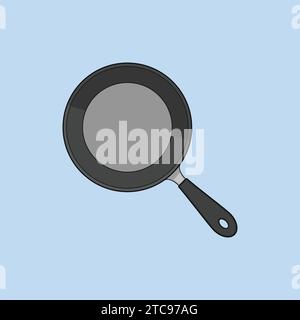 Frying Pan Vector Illusrtation Icon Kitchen frying pan icon Stock Vector