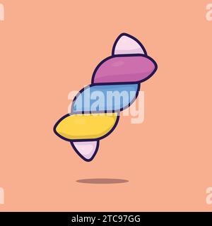 Flat Sweet Marshmallow Icon Vector Illustration Stock Vector