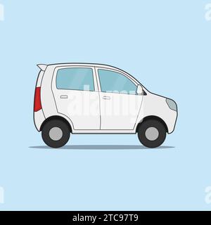 Flat Car Vehicle vector Illustration Icon car icon Stock Vector