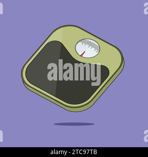Weight Measuring Machine Illustration Vector Icon Stock Vector