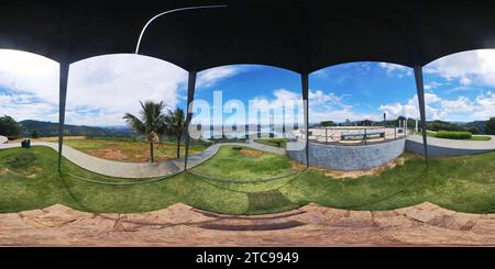 360 degree panoramic view of Caconde, SP, Brazil, December 06, 2023, Viewpoint with views of the mountains and Rio Pardo