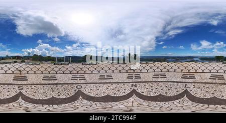 360 degree panoramic view of Caconde, SP, Brazil, December 06, 2023, Viewpoint with views of the mountains and Rio Pardo