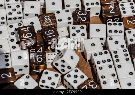 Dice for sale at Hells Kitchen flea market in New York City Stock Photo ...