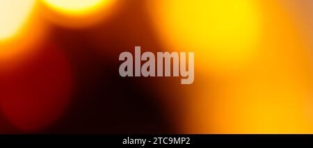 Bokeh with Golden Lights, Abstract Background with Circles Stock Photo