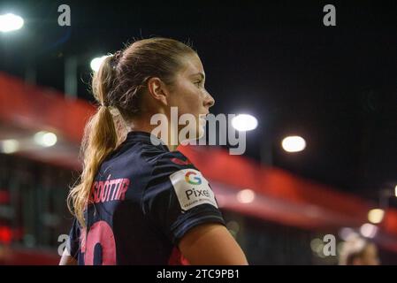 Munich, Germany, December 11th 2023: Karolina Lea Vilhjalmsdottir (18 Bayer Leverkusen) during the Google Pixel Frauen-Bundesliga match between FC Bayern Munich and Bayer Leverkusen at FC Bayern Campus, Germany.  (Sven Beyrich/SPP) Stock Photo