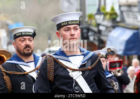 The Freedom of Helston Parade led by cadets from RNAS Culdrose & HMS Seahawk Stock Photo