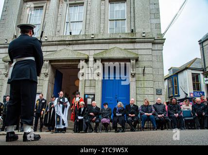The Freedom of Helston Parade led by cadets from RNAS Culdrose & HMS Seahawk Stock Photo