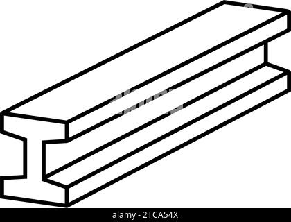 steel girders civil engineer line icon vector illustration Stock Vector ...