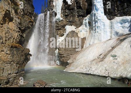 Upper Falls of Johnston Canyon, Banff NP, Canada Stock Photo