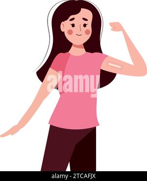 woman contraceptive implant planning Stock Vector