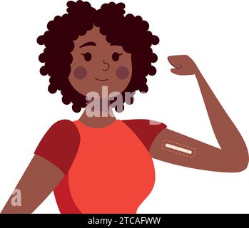 woman and contraceptive implant Stock Vector