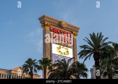 Caesars Palace hotel sign in Las Vegas, NV, United States Stock Photo