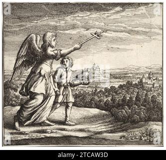 Wenceslas Hollar - The angelic guide (State 1). Stock Photo