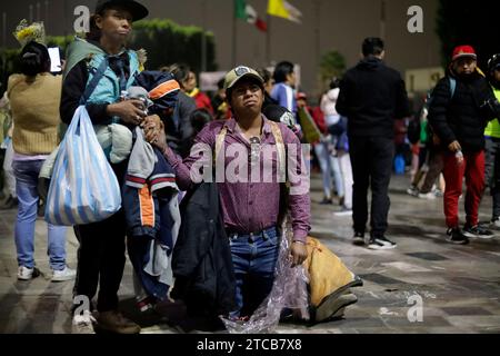 Mexico City, Mexico. 11th Dec, 2023. December 12, 2023, Mexico City, Mexico: Parishioners pay a gift to the Virgin of Guadalupe at the celebration of the 492nd anniversary of her appearance on Tepeyac Hill in Mexico City. on December 12, 2023 in Mexico City, Mexico (Photo by Luis Barron/Eyepix Group/Sipa USA). Credit: Sipa USA/Alamy Live News Stock Photo